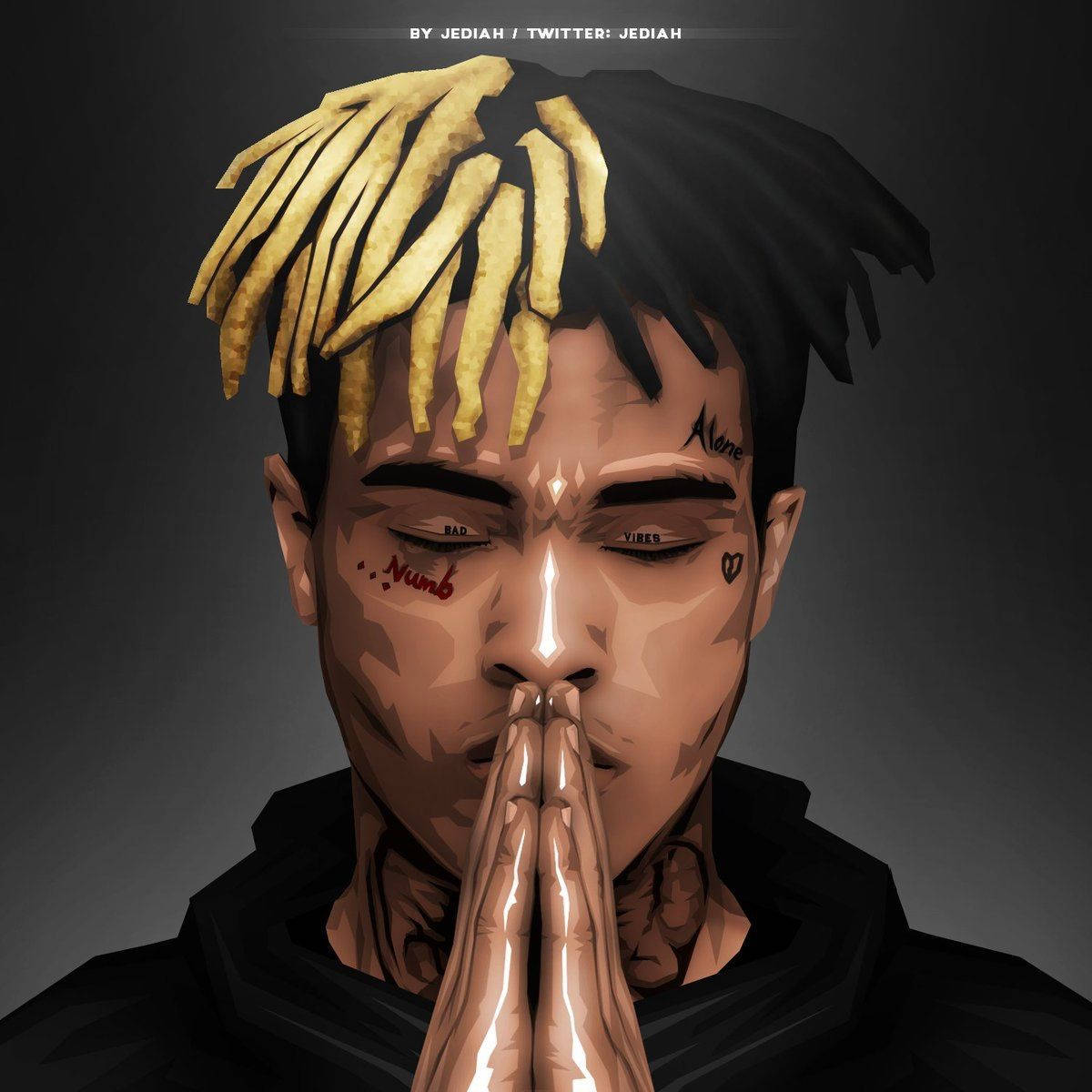 Xxxtentacion Anime Đôi Tay Cầu Nguyện Hình nền