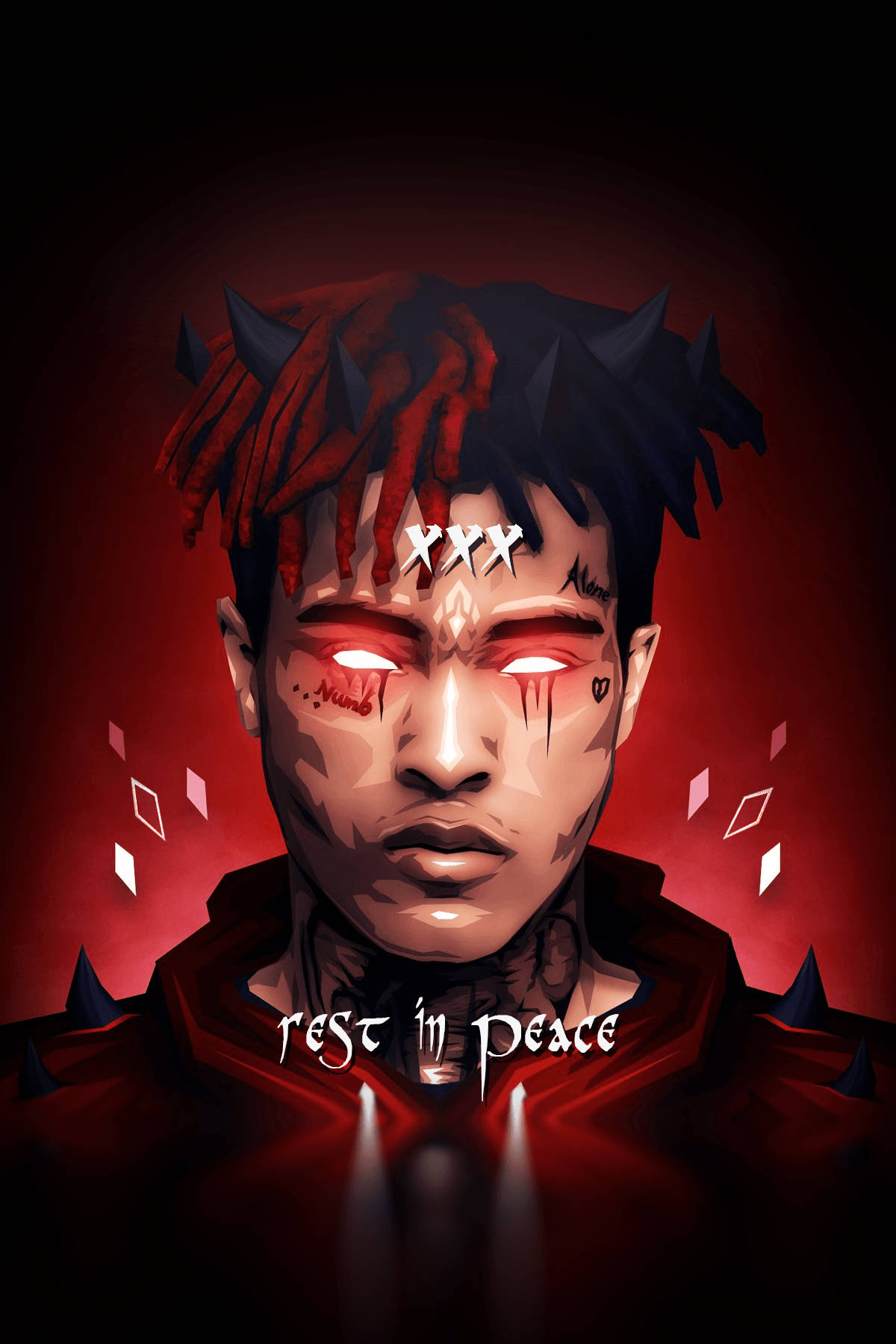 Xxxtentacion Anime Rapper Với Sừng Hình nền