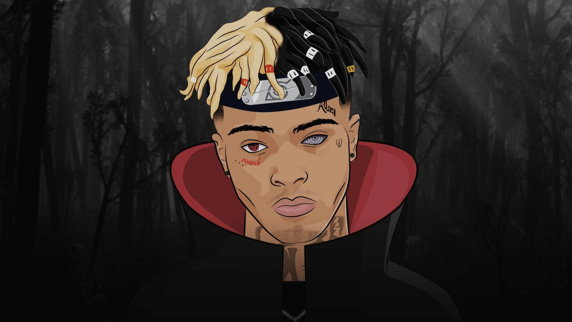 Xxxtentacion Anime Trong Áo Choàng Akatsuki Nổi Tiếng Hình nền