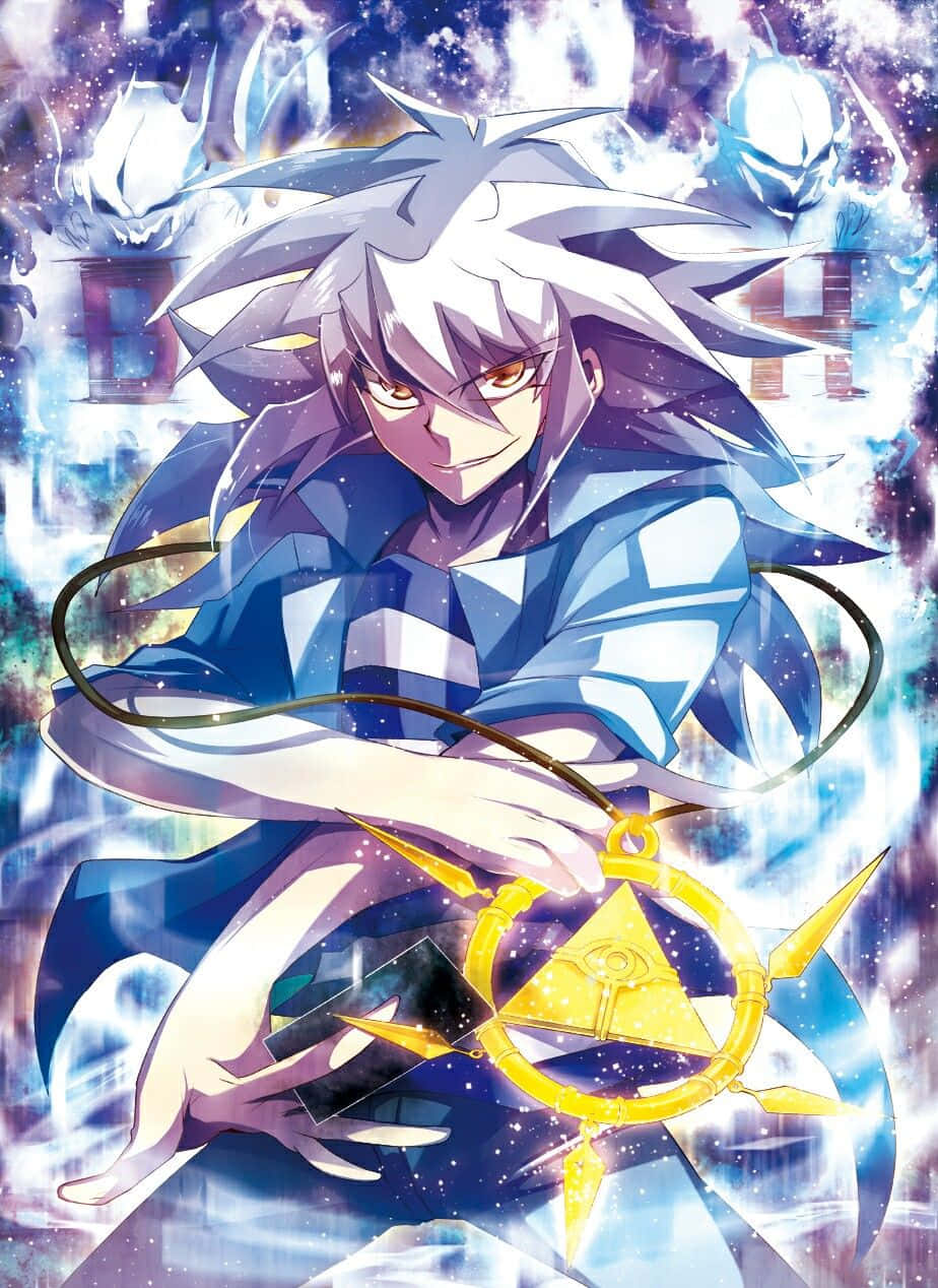 Yami Bakura nở nụ cười nham hiểm trong bóng tối Hình nền