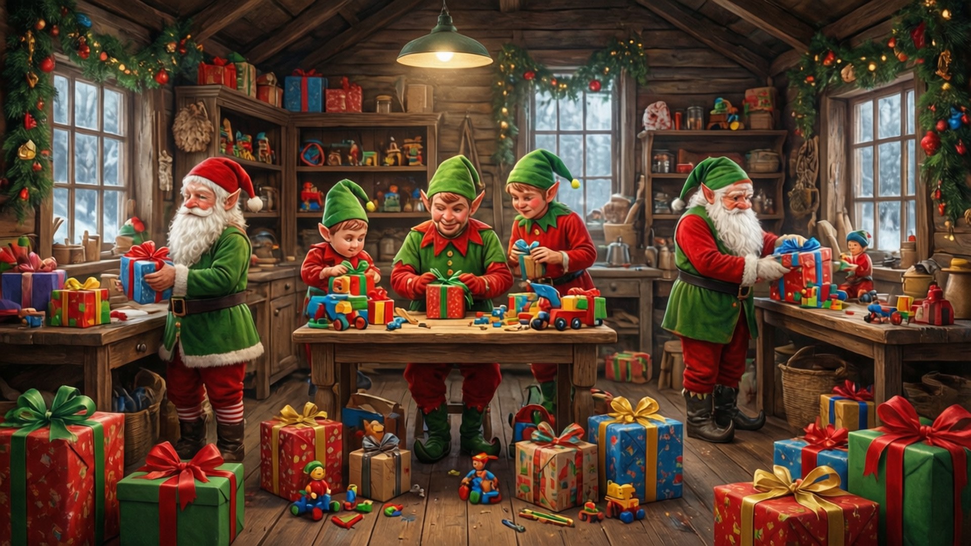 Yêu Tinh Xưởng Của Ông Già Noel Hình nền