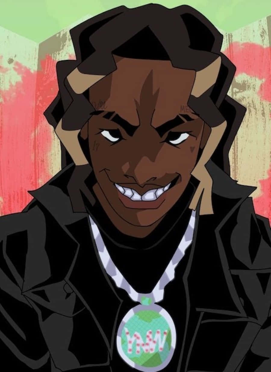 YNW Melly phong cách hoạt hình Hình nền