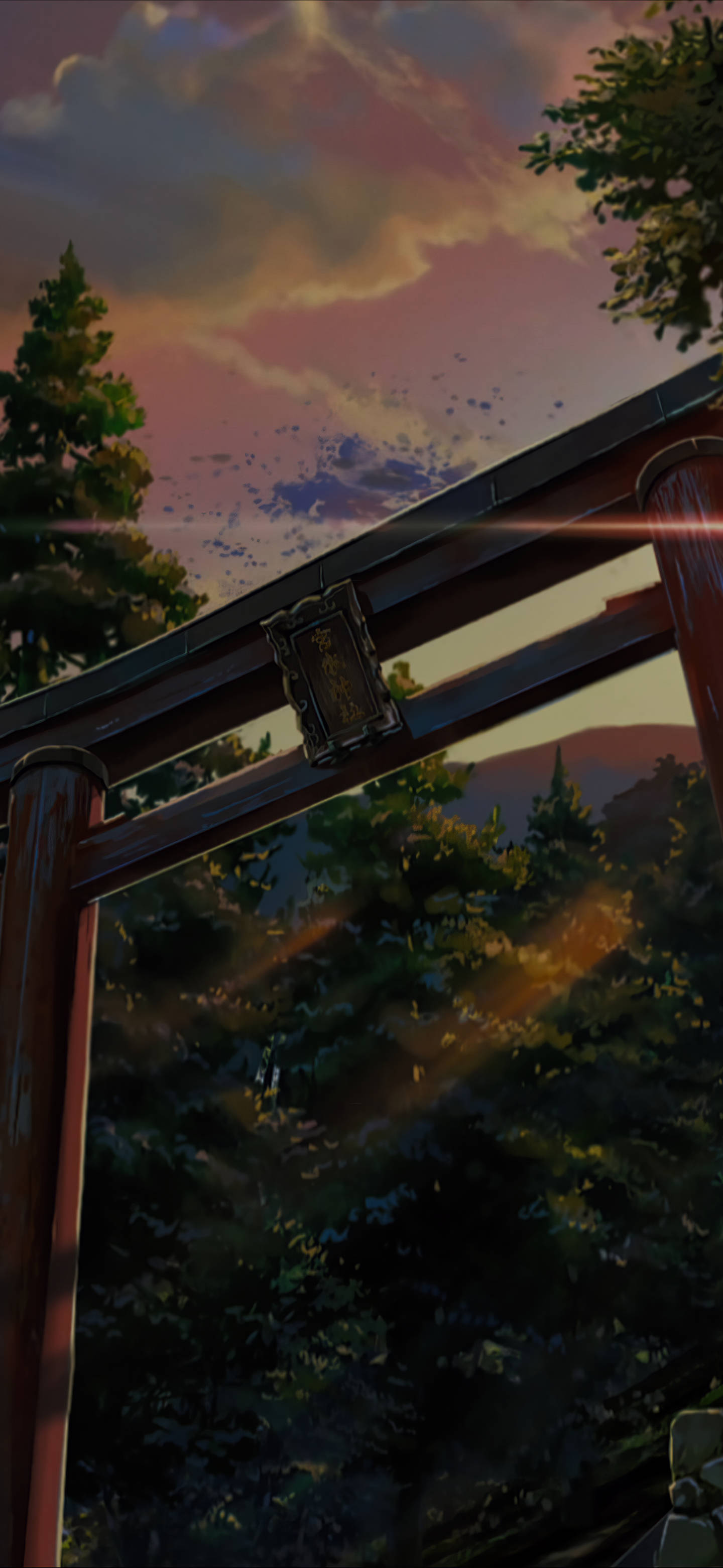 Your Name iPhone Torii Hoàng Hôn Hình nền