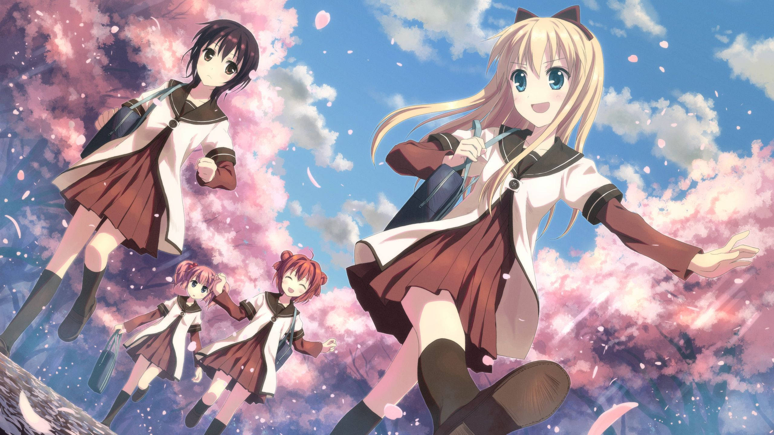 Yuru Yuri Anime Đồng Tính Nữ Hình nền