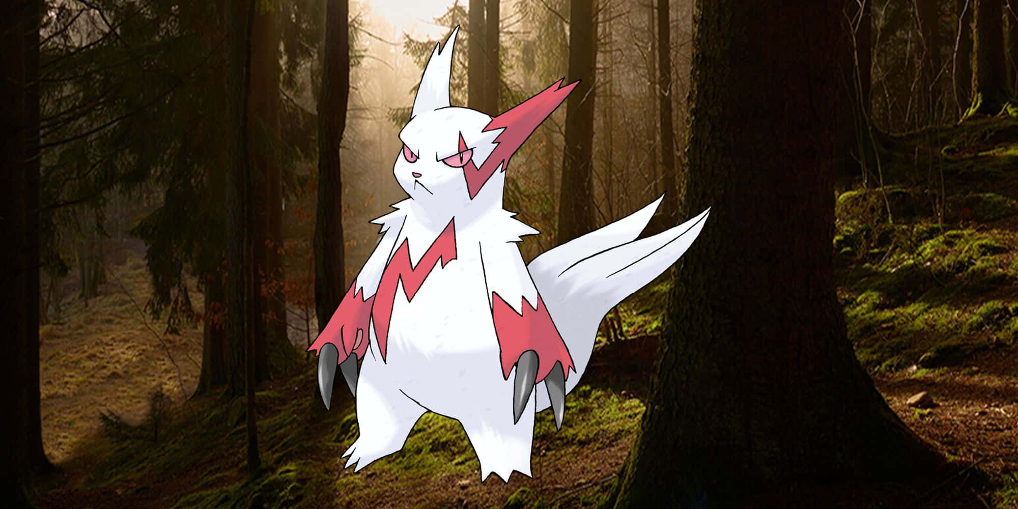 Zangoose Trong Khu Rừng Tối Hình nền
