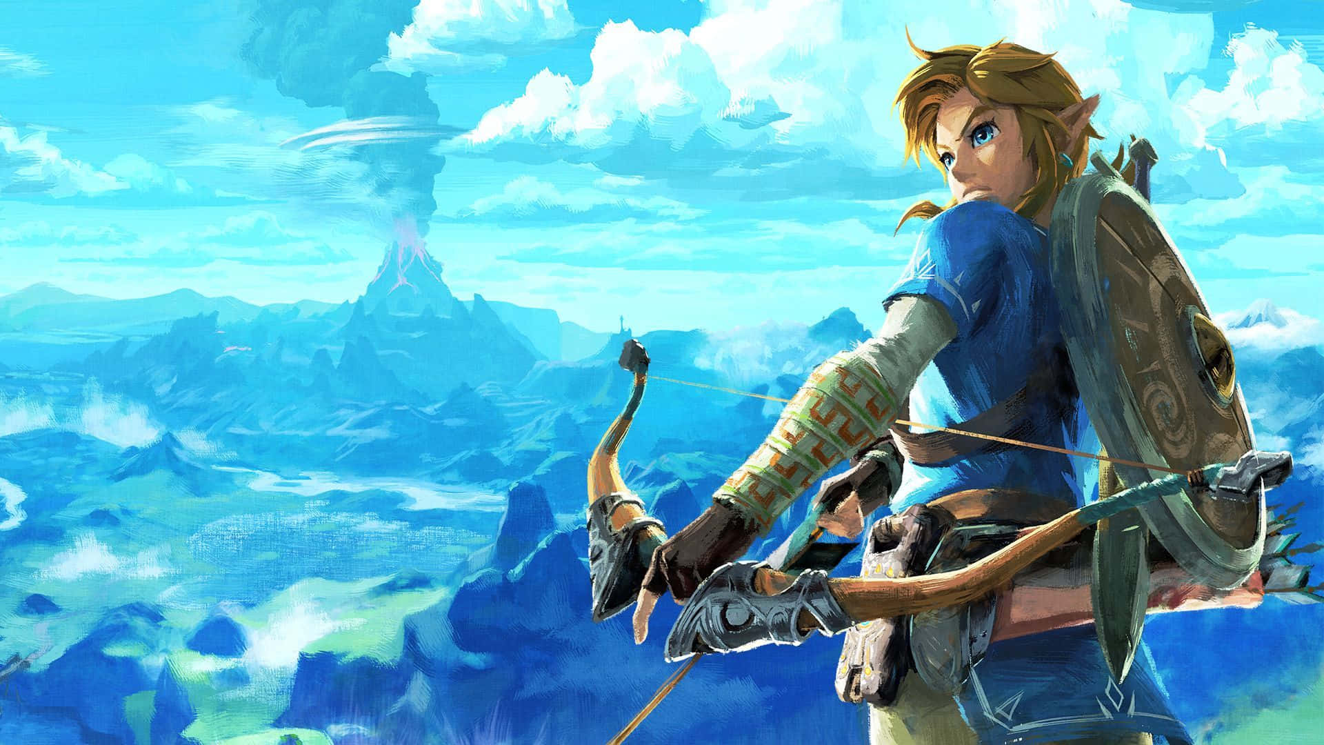 Zelda Botw Link Giương Cung Hình nền