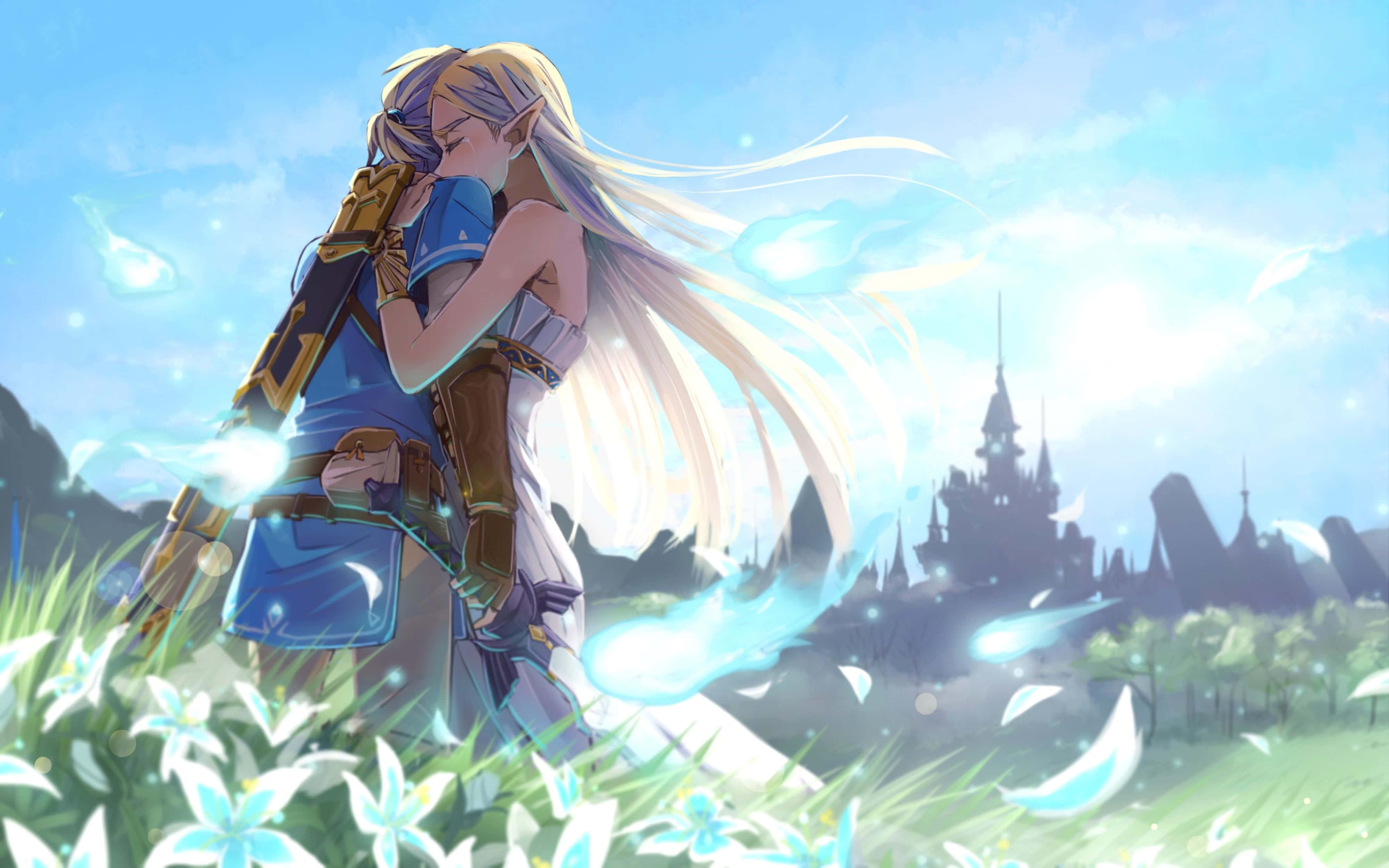 Zelda Breath Of The Wild 4K ôm nhau Hình nền