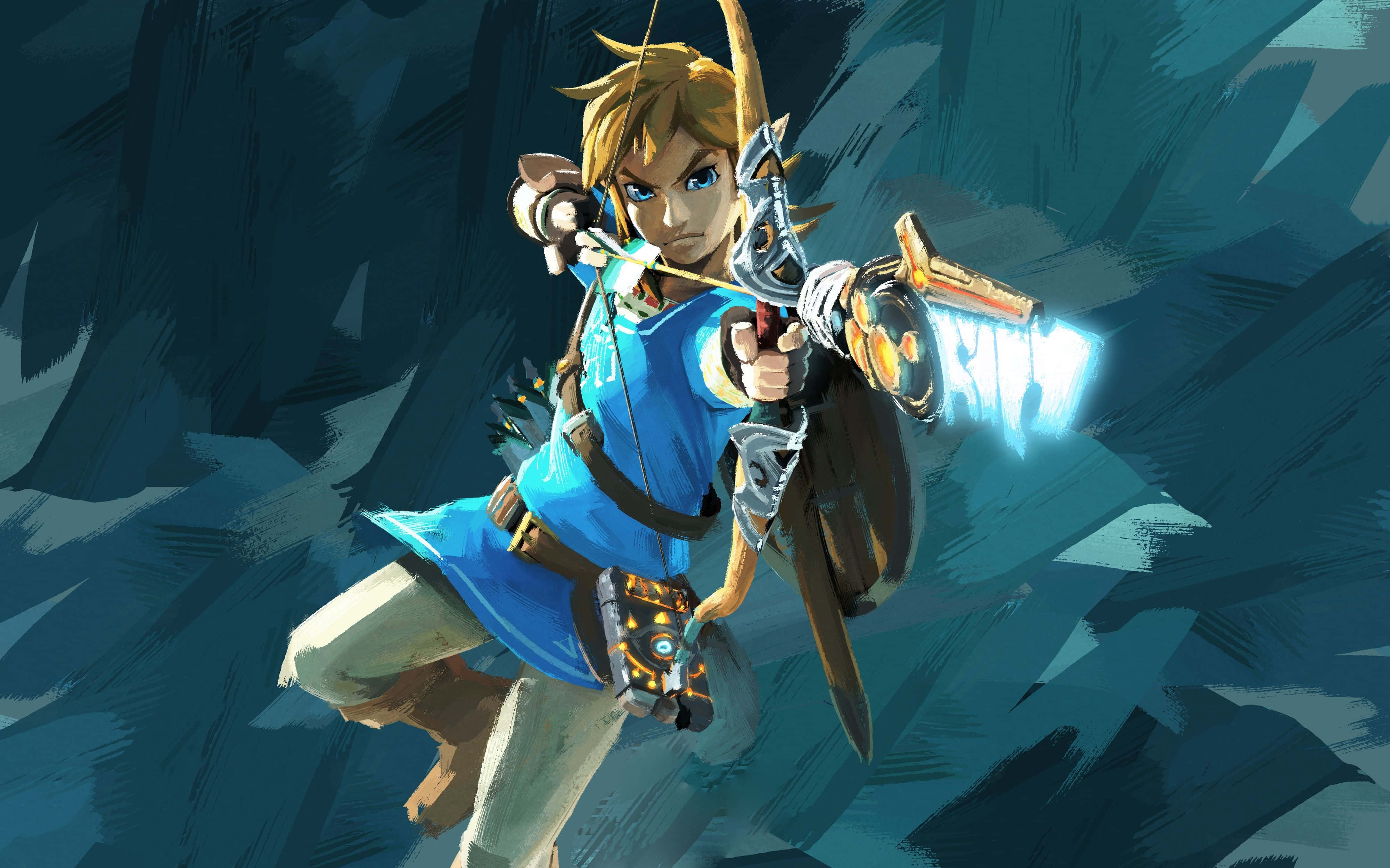 Zelda Breath Of The Wild 4K Link nhắm vào Mũi tên đã chế tạo Hình nền
