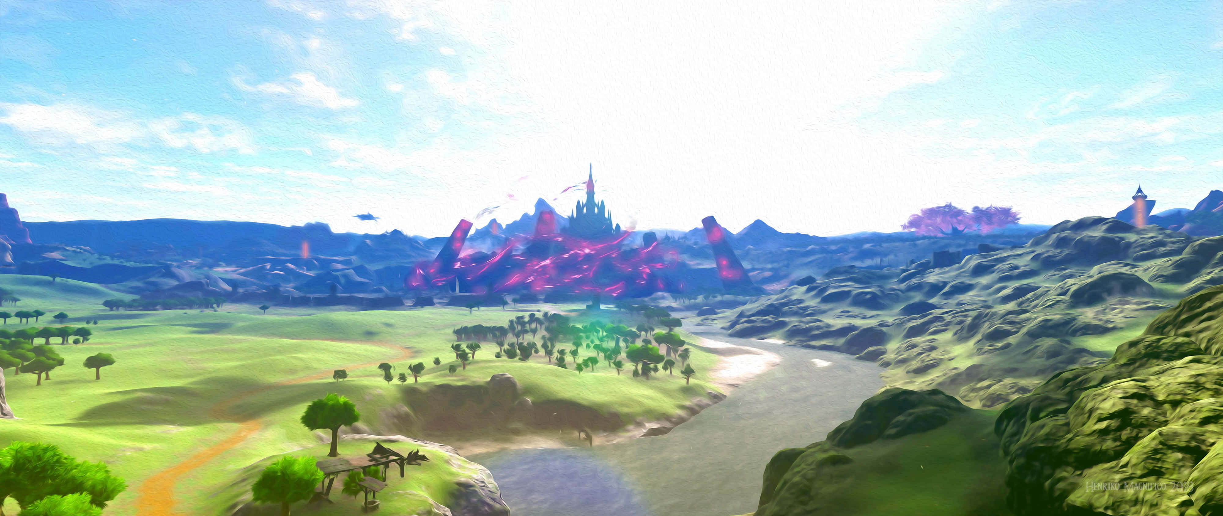 Zelda Breath Of The Wild 4K Ban Ngày Thiên Nhiên Hình nền
