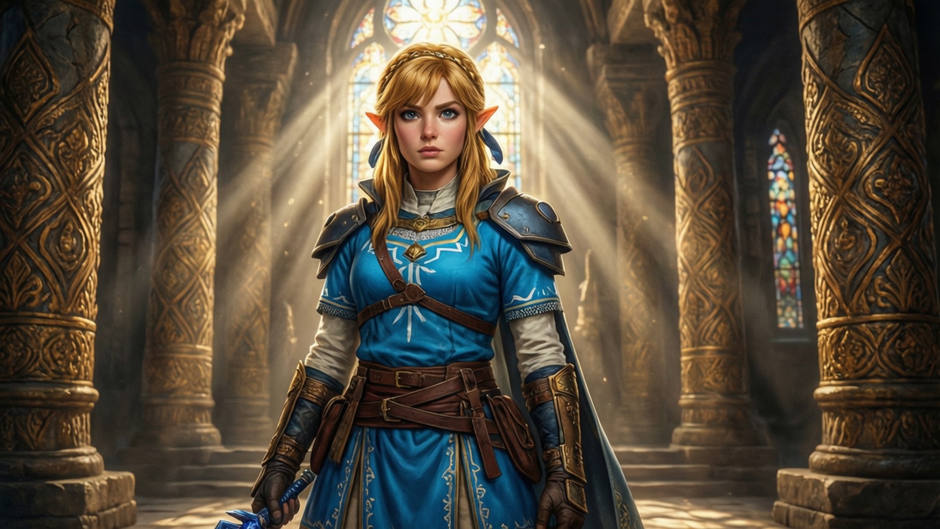 Zelda trong Đền Thiêng Hình nền