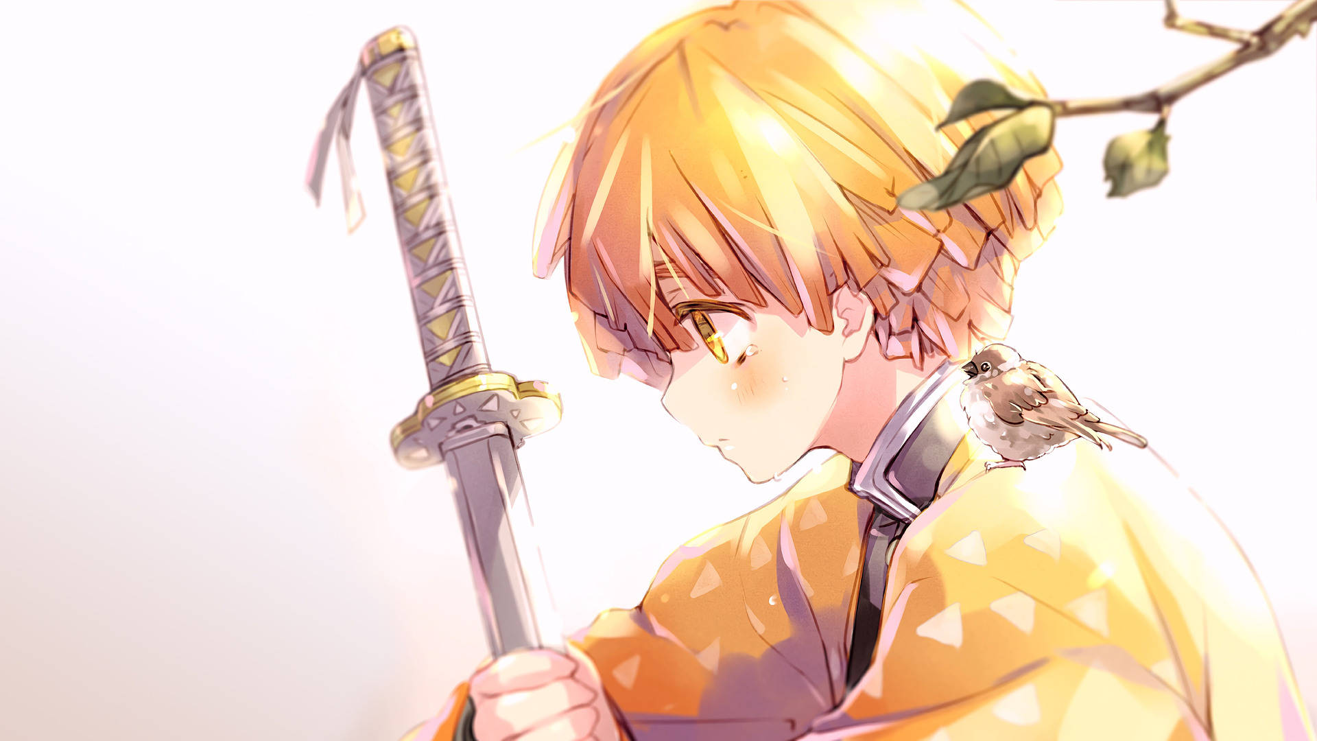 Zenitsu dưới ánh nắng - Demon Slayer Hình nền