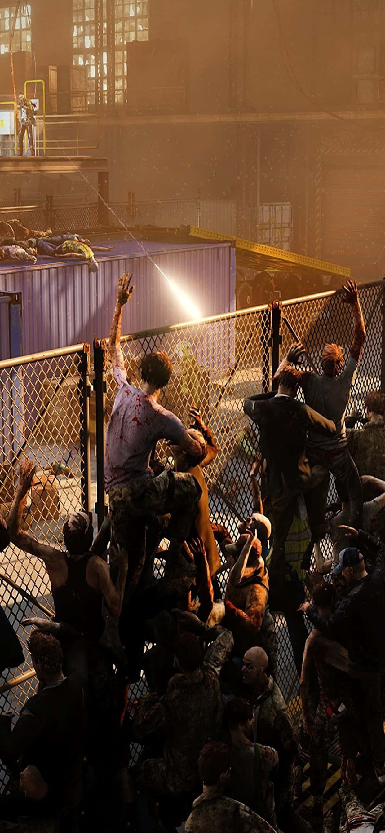 Zombie Vượt Rào Thép iPhone XS Max World War Z Hình Nền