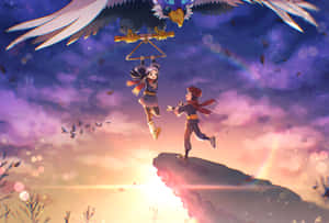 勇士雄鹰载着明里 — Pokemon arceus huyền thoại Hình nền