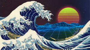 3840x2160 Màn Hình Retro Sóng Lớn