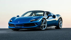 5120X1440 Xe Ferrari Màu Xanh