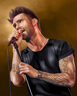 Hình nền Adam Levine Digital Painting — 4:5 Hình nền