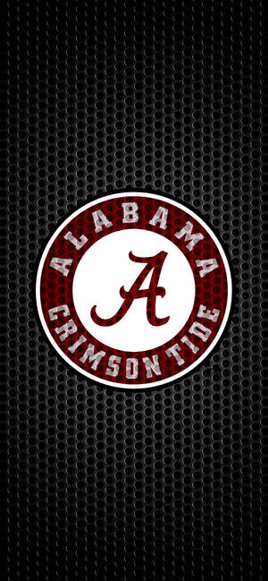 Hình nền Alabama Crimson Tide Nghệ thuật kim loại đen — iPhone 14 Hình nền