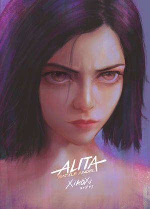 Hình nền nghệ thuật Alita: Battle Angel đầy phẫn nộ. — OnePlus Pad 4 Hình nền