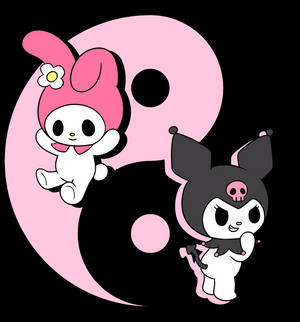 Hình nền Âm dương Kuromi và Melody — Oppo Find N Hình nền