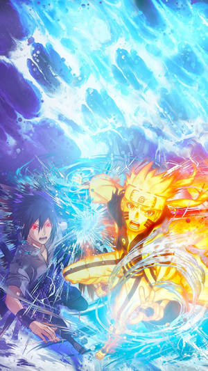 Ấn tượng Sasuke Naruto iPhone nghệ thuật kỹ thuật số — Naruto vs sasuke Hình nền