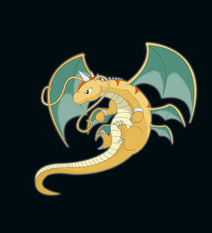 Hình nền Mega Dragonite bay ngầu — Nubia Fold Hình nền