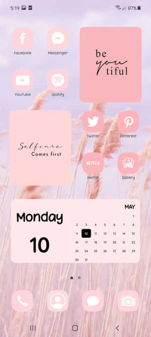 Hình ảnh Widget Thẩm mỹ — Moto E14 Hình nền
