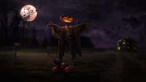 Ảnh Đại Diện Rùng Rợn Bù Nhìn Đầu Bí Ngô — Đáng sợ halloween Hình nền