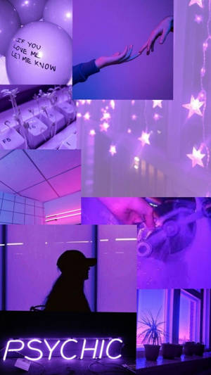 Ảnh ghép thẩm mỹ màu tím nhạt — Tím aesthetic GIF Hình nền