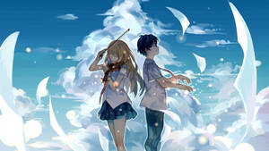Anime đẹp Your Lie In April — Anime couple GIF Hình nền
