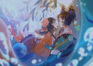 Hình nền anime đồng tính nữ Koi và Shouzu — Anime đồng tính nữ Hình nền