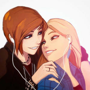 Hình nền anime lesbians Chloe và Rachel — Anime đồng tính nữ Hình nền