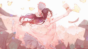 Hình nền anime nhảy múa màu hồng xinh đẹp — Anime nhảy Hình nền