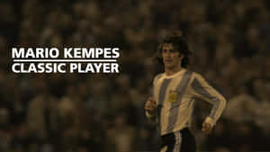 Áp phích cầu thủ huyền thoại Mario Kempes — Bóng đá Hình nền