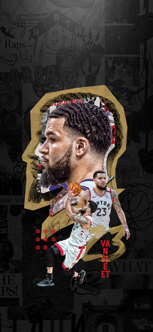 Hình nền áp phích đen Fred Vanvleet — iPhone 13 Pro Hình nền