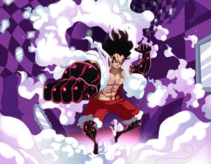 Hình nền áp phích Luffy Gear 4 Tím — Luffy gear 4 Hình nền