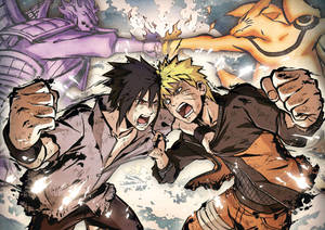 Hình nền áp phích trận chiến Naruto Sasuke — Naruto vs sasuke Hình nền