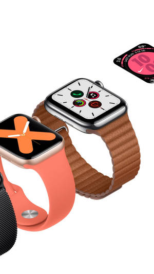 Hình nền Apple Watch dây cao su hồng cá hồi — Apple Watch Hình nền