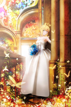 Hình nền Artoria Pendragon Váy Cưới — 2:3 Hình nền
