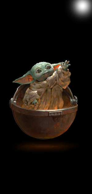 Hình nền tác phẩm nghệ thuật tuyệt vời của Baby Yoda. — iPhone 11 Pro Hình nền