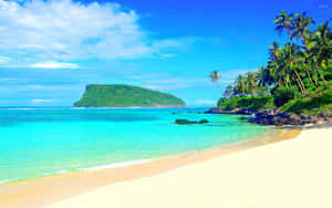 Bãi biển Fiji yên bình lúc hoàng hôn