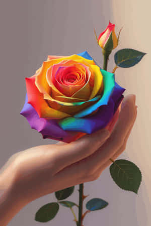 hoa, bàn tay, valentine, hoa hồng, tâm linh, tự hào, lgbtq, cầu vồng, tình yêu