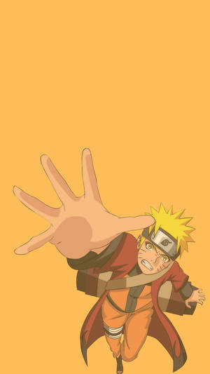 Bàn tay Naruto phong cách tối giản trên điện thoại — Naruto iPhone GIF Hình nền
