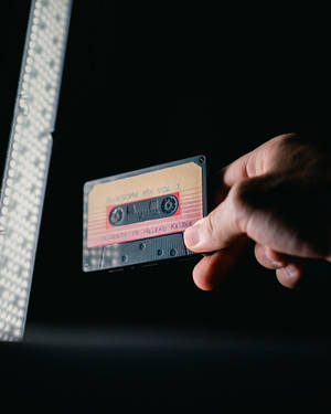 Hình nền Băng Cassette Đen Phong Cách Retro