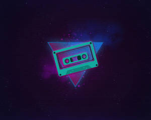 Băng Cassette Neon Retro Thẩm Mỹ — Thẩm mỹ retro Hình nền