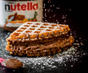 Hình nền Bánh quế chồng Nutella — Ấm áp Hình nền