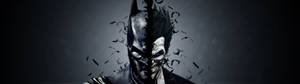 Batman và Joker hòa làm một trên hình nền màn hình kép màu xám