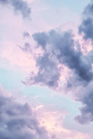Bầu trời việt quất pastel cho iPhone