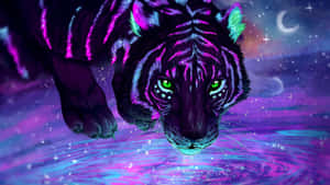 Bảy Sắc Cầu Vồng Trong Ánh Đèn Neon — Neon tím Hình nền