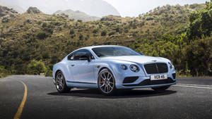 Hình nền xem trước bentley, continental, gt, trắng, góc nhìn bên, đường — iMac Hình nền