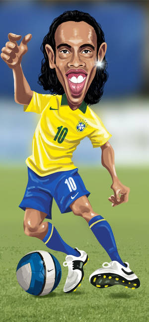Hình nền Biếm Họa Hài Hước Ronaldinho — iPhone 17 Pro Max Hình nền